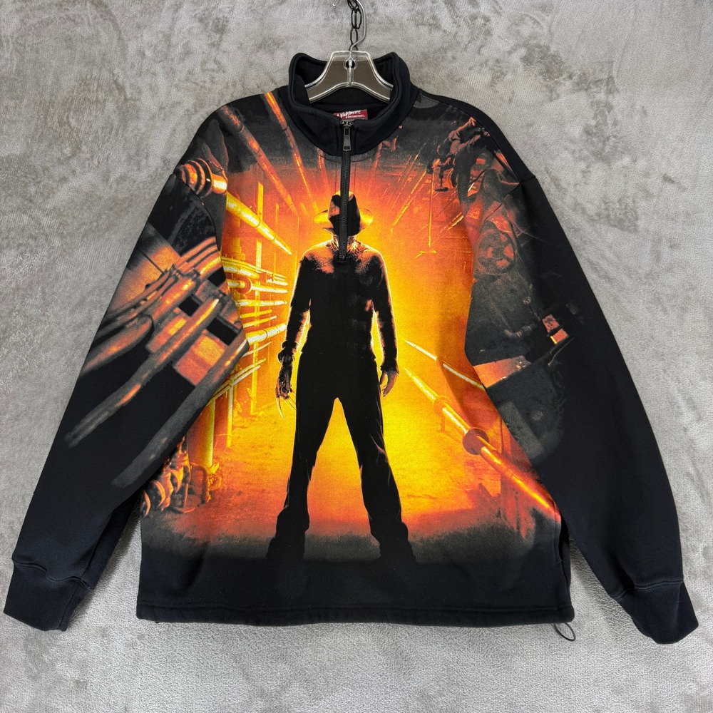 Shoe Palace Sweatshirt Mens L Freddy Krueger Nightmare on Elm Street Black EUC